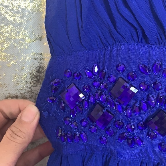 Divided by H&M Royal blue sleeveless pleated mini dress size 8 - Picture 10 of 15